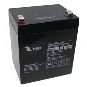 PM0576-T2-2: 12V 5AH SLA Battery, .250 Terminal (T2) - Qty: 2