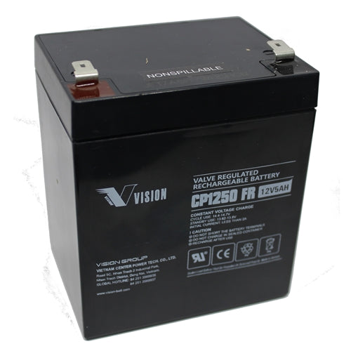 PM0576-T2-2: 12V 5AH SLA Battery, .250 Terminal (T2) - Qty: 2