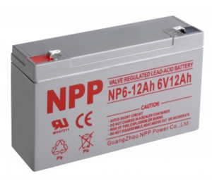 PM0096: 6V 12AH SLA Battery, .187 (T1) or .250 (T2) Terminal