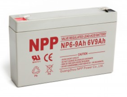 PM0101: 6V 9AH SLA Battery, T1 or T2 Terminal