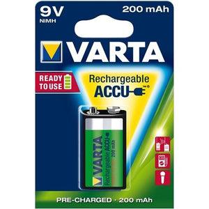 PM0130: Varta P7/8H 9 Volt Size 200mAh NiMH Battery
